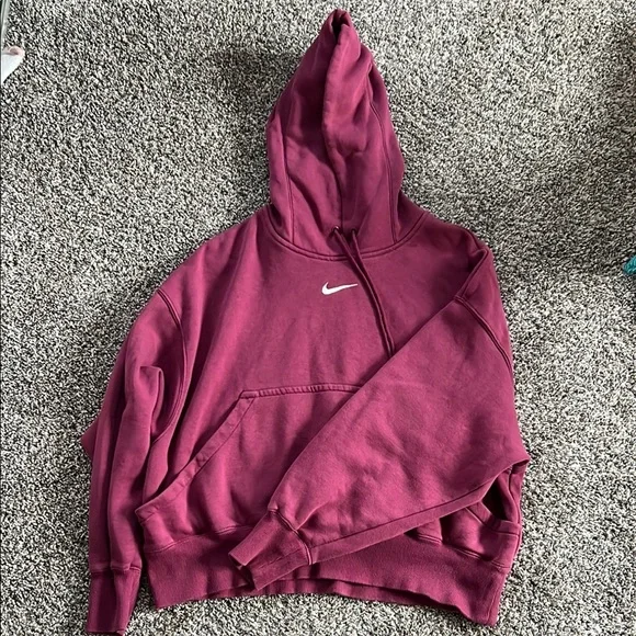 Nike Women's Burgundy Hoodie - Picture 1 of 4
